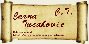 Čarna Tucaković vizit kartica
